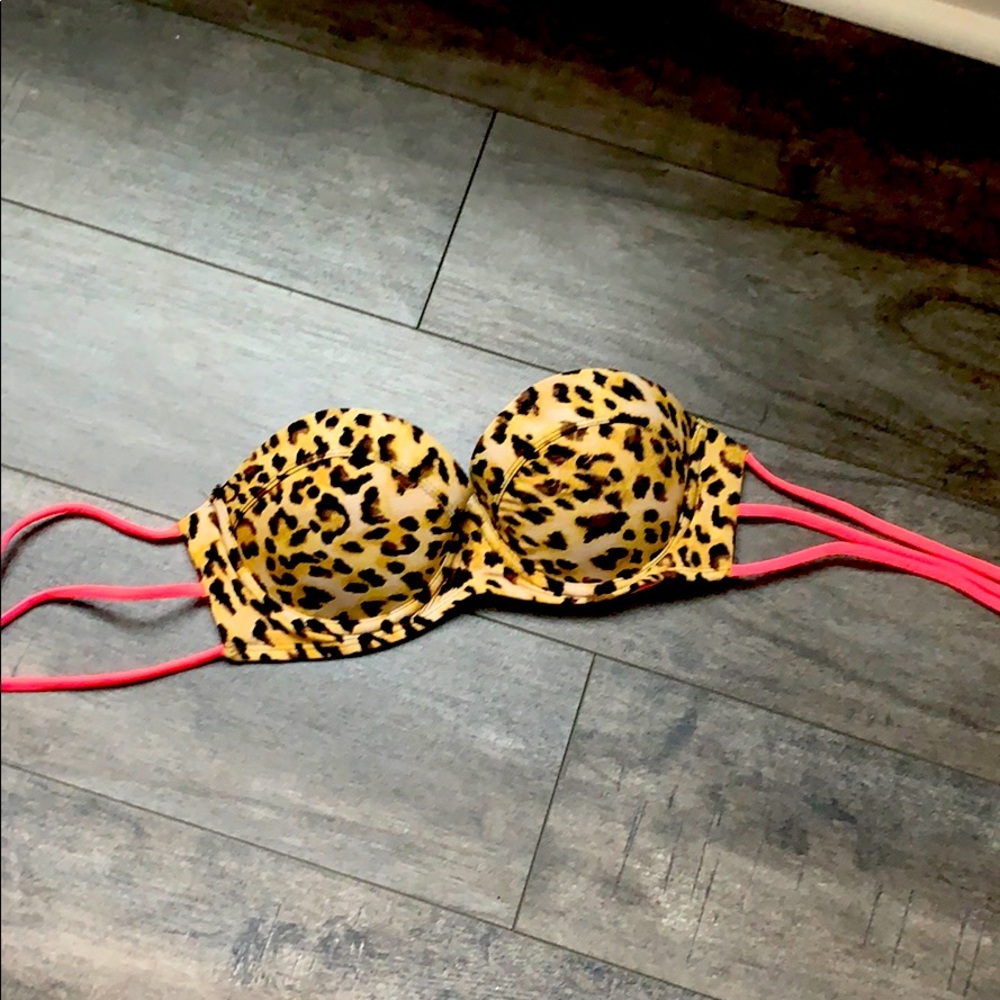 Leopard bikini top